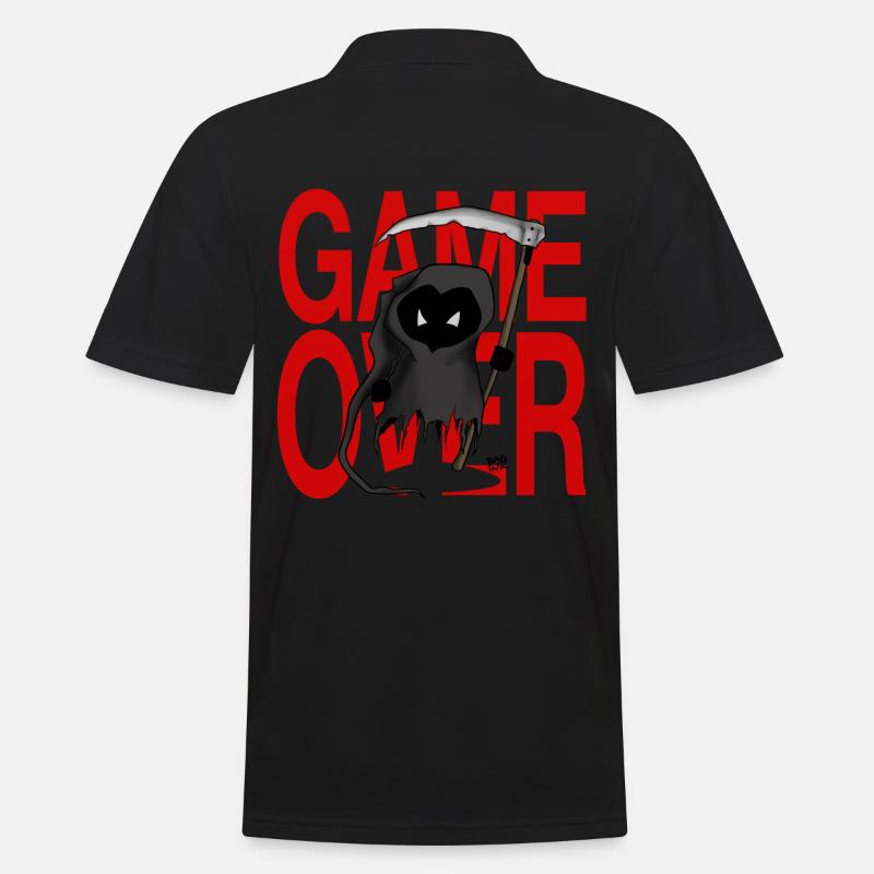 GAME OVER - Männer Poloshirt - Schwarz