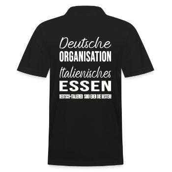 Funny German-Italian Italian gift - Men's Polo Shirt - black - Back - Kai (181cm)