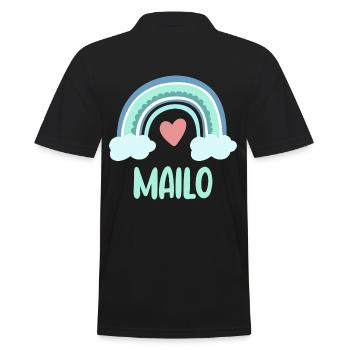Mailo Name Rainbow Baby - Men's Polo Shirt - black - Back - Kai (181cm)