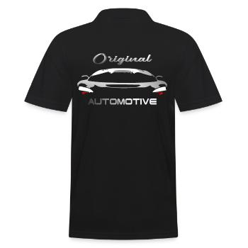 Sports Car Car Silhouette - Men's Polo Shirt - black - Back - Kai (181cm)