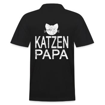 Chats papa papa papa père miaou miaou animaux domestiques - Polo Homme - noir - Dos - Kai (181cm)