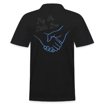 Geschwisterliebe - Schwester und Bruder - Männer Poloshirt - Schwarz - Hinten - Kai (181cm)