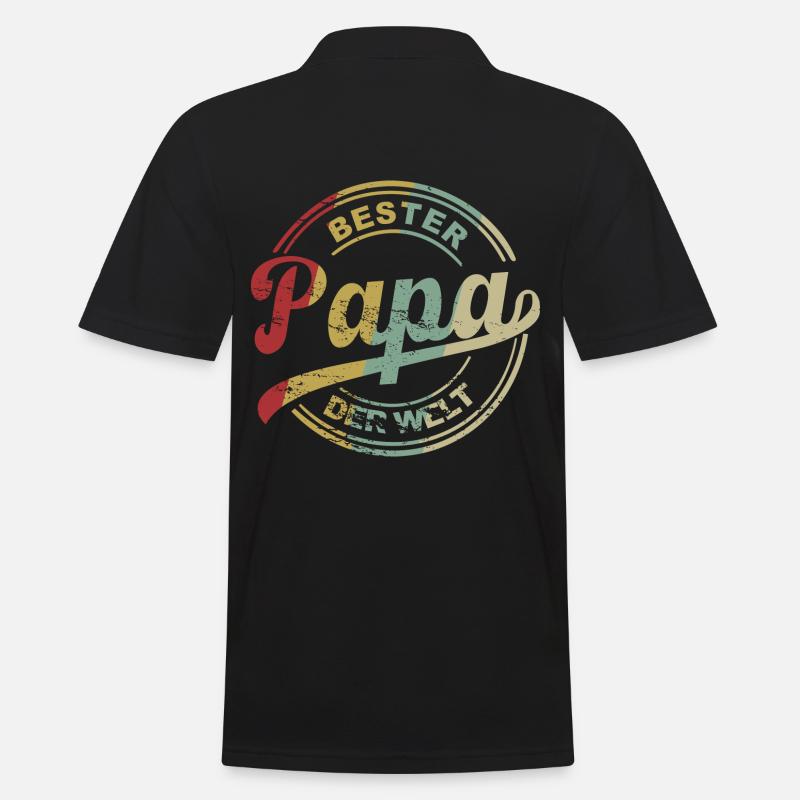 Bester Papa der Welt. - Männer Poloshirt - Schwarz