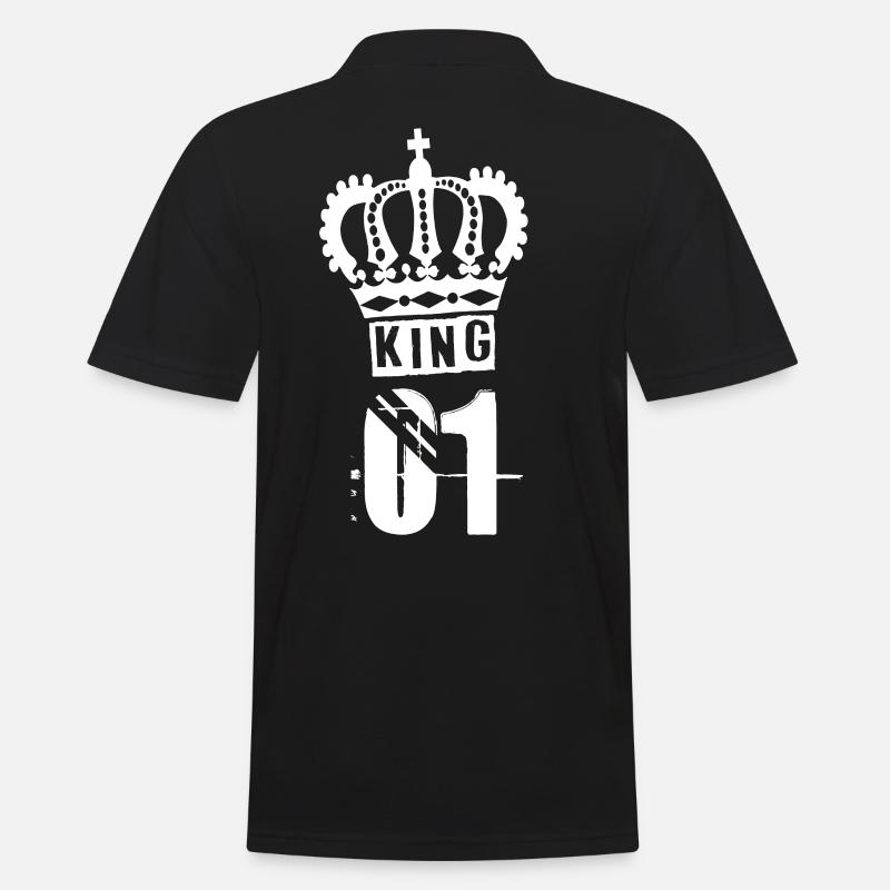 KING - Männer Poloshirt - Schwarz