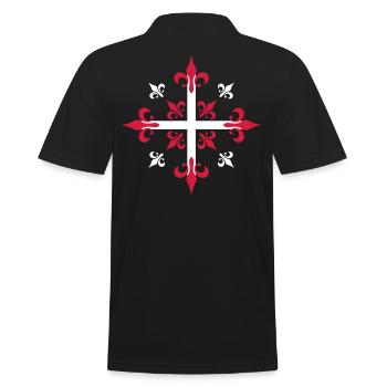 02 Croix du Chevalier / Mousquetaires 2c / - Polo Homme - noir - Dos - Kai (181cm)