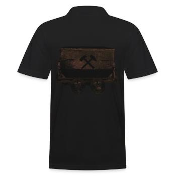 Lore Bergbau Bergmann - Männer Poloshirt - Schwarz - Hinten - Kai (181cm)