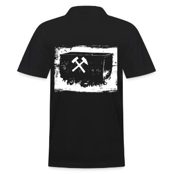 Bergbau Bergmann Lore Ruhrgebiet - Männer Poloshirt - Schwarz - Hinten - Kai (181cm)