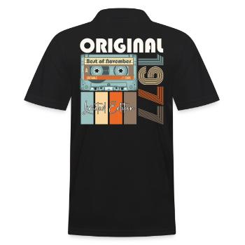 Novembre né en 1977 45e cadeau d'anniversaire - Polo Homme - noir - Dos - Kai (181cm)