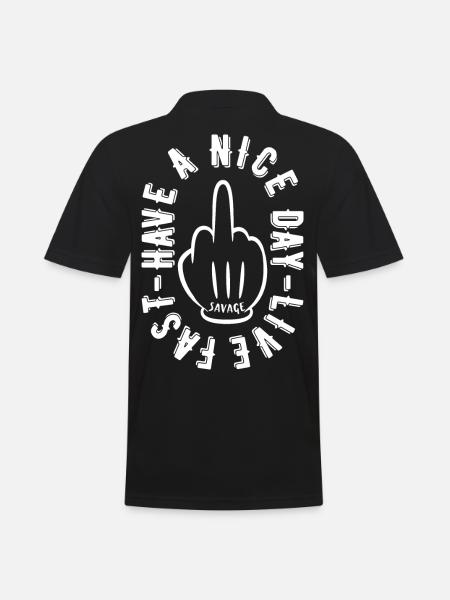 HAVE A NICE DAY - Männer Poloshirt - Schwarz