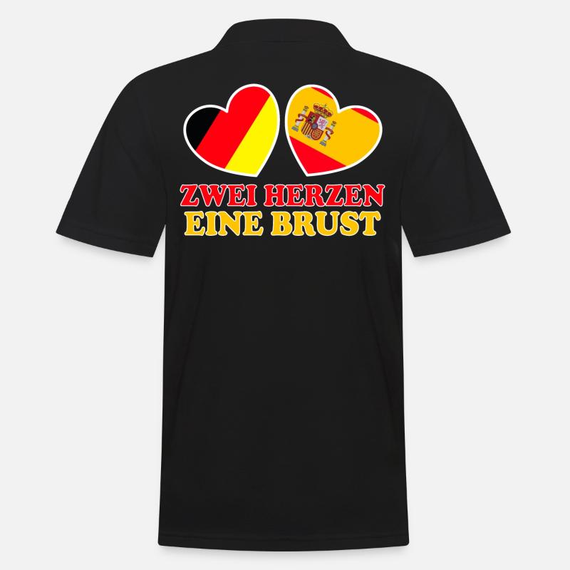 Deutschland Spanien Deutsch Spanier - Männer Poloshirt - Schwarz