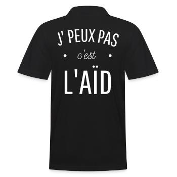 JE PEUX PAS C' EST L' AID cadeau humour ramadan - Polo Homme - noir - Dos - Kai (181cm)