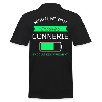 PROCHAINE CONNERIE cadeau humour - Polo Homme - noir - Dos - Kai (181cm)