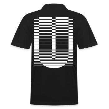 INITIAL U - Men's Polo Shirt - black - Back - Kai (181cm)