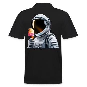 Astronaute de la crème glacée gaufre - Polo Homme - noir - Dos - Kai (181cm)
