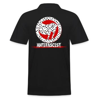 Fleurs antifascistes Antifa Alerta - Polo Homme - noir - Dos - Kai (181cm)