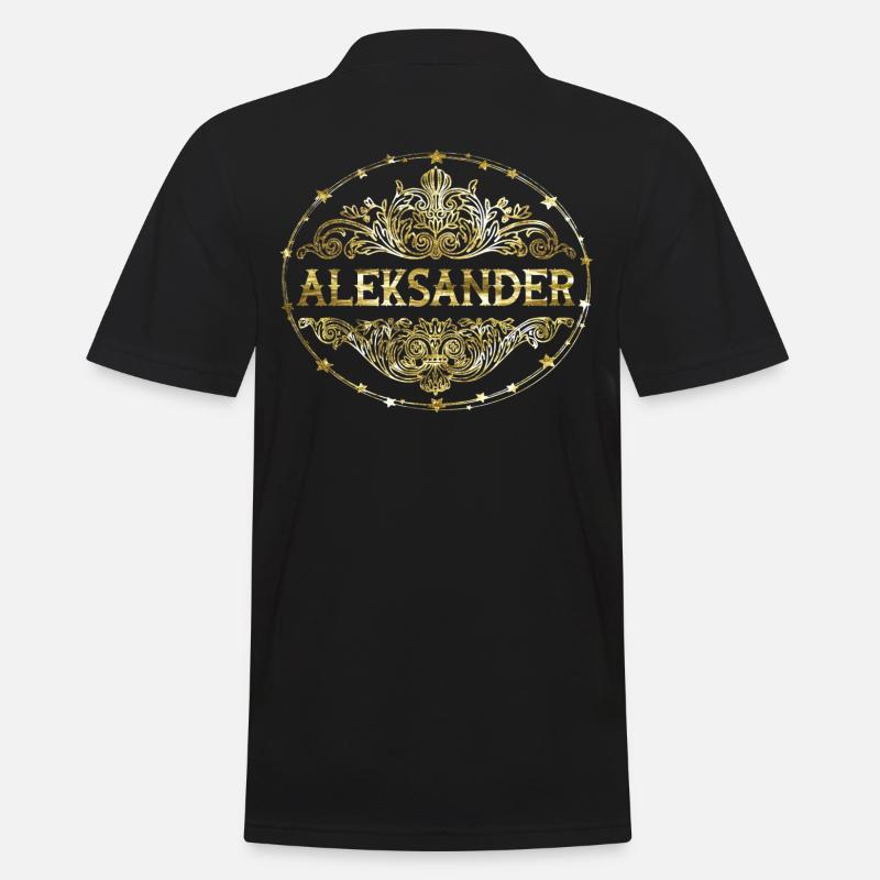 Aleksander - Männer Poloshirt - Schwarz