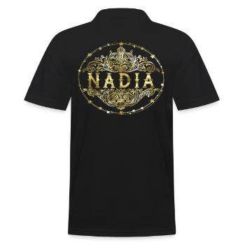 Nadia - Männer Poloshirt - Schwarz - Hinten - Kai (181cm)