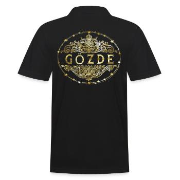 Gözde - Men's Polo Shirt - black - Back - Kai (181cm)