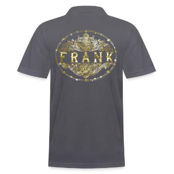 Frank - Men's Polo Shirt - charcoal grey - Back - Nico (186cm)