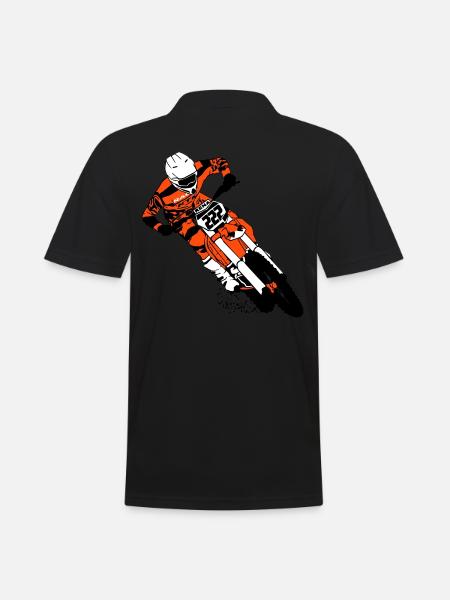 Moto Cross - motocross - Koszulka polo męska - czarny