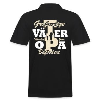 Papa Dad Daddy Vater Opa Geschenk zum Vatertag - Männer Poloshirt - Schwarz - Hinten - Kai (181cm)