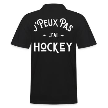 je peux pas j'ai hockey idée cadeau humour - Polo Homme - noir - Dos - Kai (181cm)