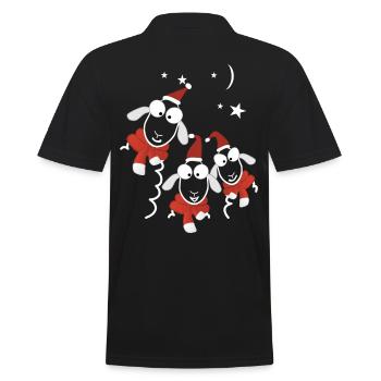 Moutons de Noël - Polo Homme - noir - Dos - Kai (181cm)