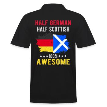 Moitié Allemand Moitié Ecossais - Polo Homme - noir - Dos - Kai (181cm)