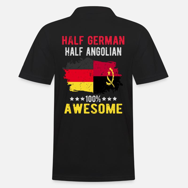 Half German Half Angolier - Men's Polo Shirt - black