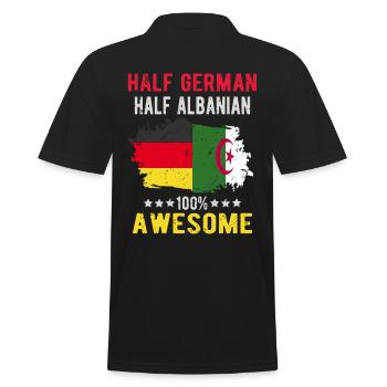 Halb Deutsch Halb Albaner - Männer Poloshirt - Schwarz - Hinten - Kai (181cm)
