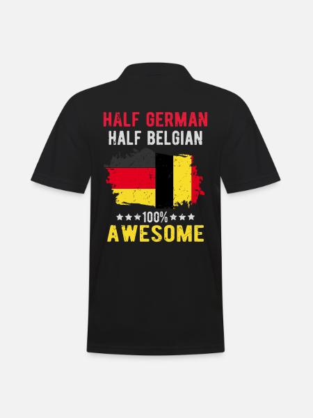 Half German Half Belgian - Men's Polo Shirt - black