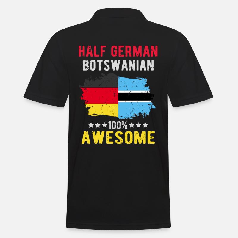 Half German Half Batswana - Men's Polo Shirt - black