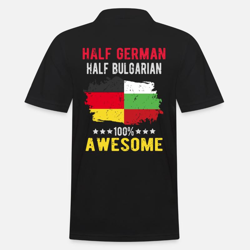 Half German Half Bulgarian - Men's Polo Shirt - black