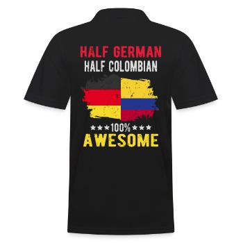 Moitié allemand moitié colombien - Polo Homme - noir - Dos - Kai (181cm)