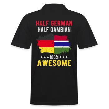Half German Half Gambian - Men's Polo Shirt - black - Back - Kai (181cm)