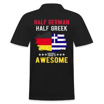 Moitié allemand Moitié grec - Polo Homme - noir - Dos - Kai (181cm)