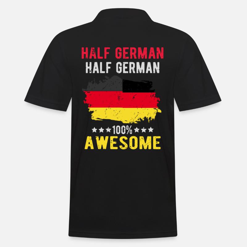 Half German Half German - Men's Polo Shirt - black