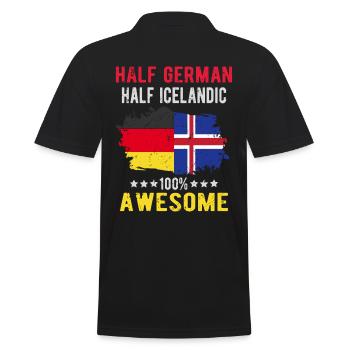 Moitié Allemand Moitié Islandais - Polo Homme - noir - Dos - Kai (181cm)