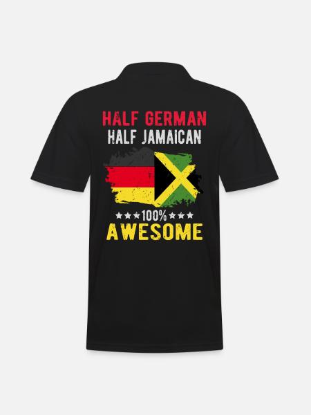 Half German Half Jamaican - Men's Polo Shirt - black