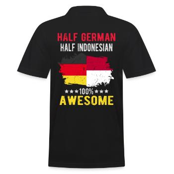 Moitié allemand moitié indonésien - Polo Homme - noir - Dos - Kai (181cm)