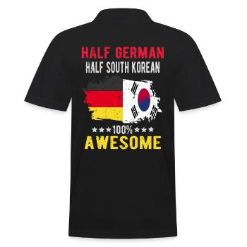 Moitié Allemand Moitié Sud-Coréens - Polo Homme - noir - Dos - Kai (181cm)