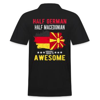 Moitié allemand moitié macédonien - Polo Homme - noir - Dos - Kai (181cm)