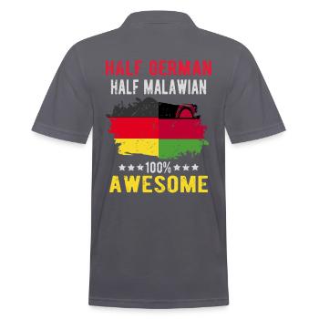 Half German Half Malawi - Men's Polo Shirt - charcoal grey - Back - Nico (186cm)
