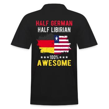 Half German Half Libyan - Men's Polo Shirt - black - Back - Kai (181cm)
