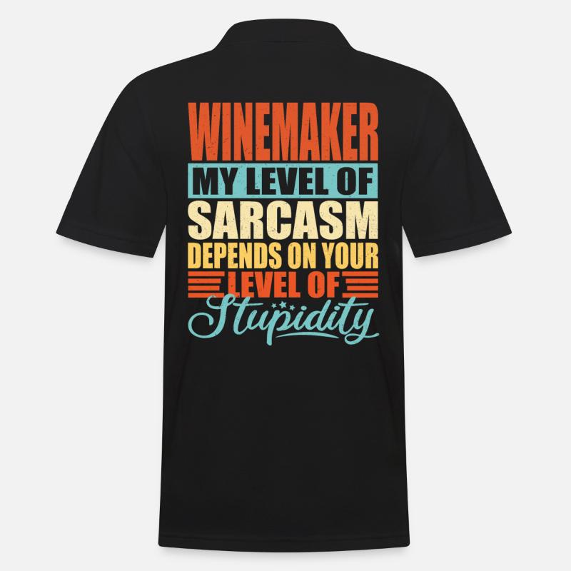 Winemaker sarcasm Funny winemaker - Men's Polo Shirt - black