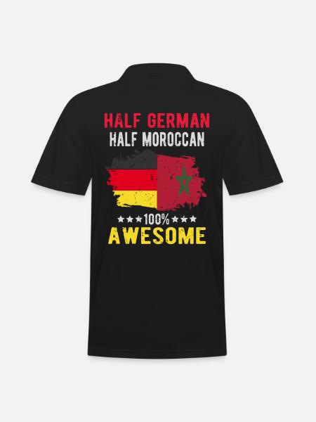 Half German half Moroccans - Men's Polo Shirt - black
