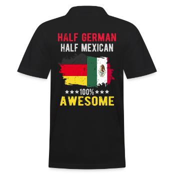 Half German half Mexican - Men's Polo Shirt - black - Back - Kai (181cm)