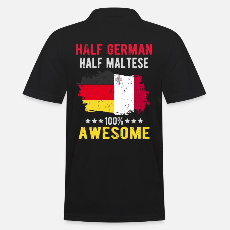 Half German half Mateser - Men's Polo Shirt - black