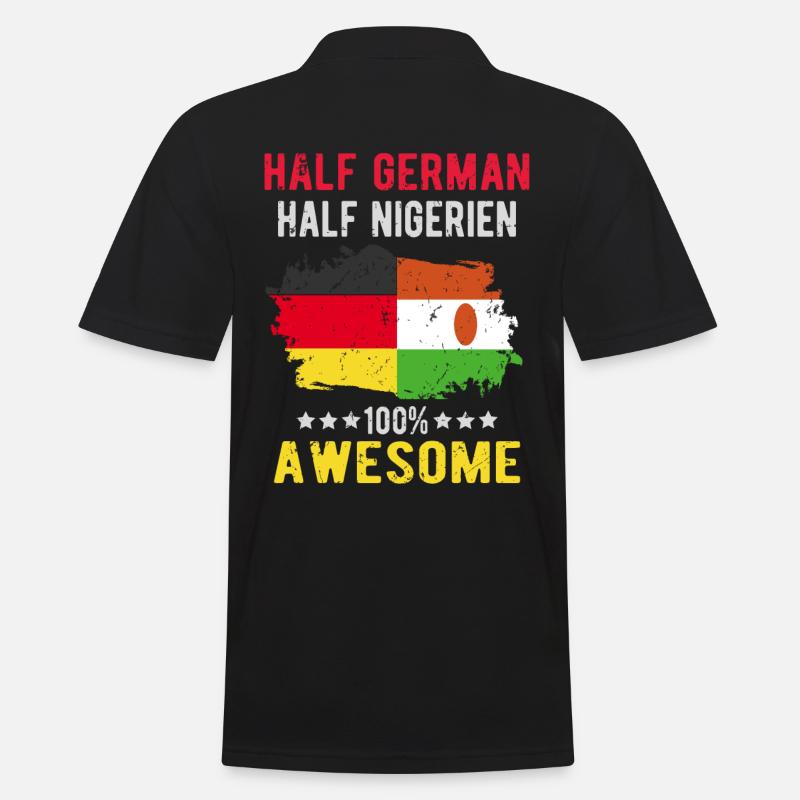 Half German Half Nigerien - Men's Polo Shirt - black