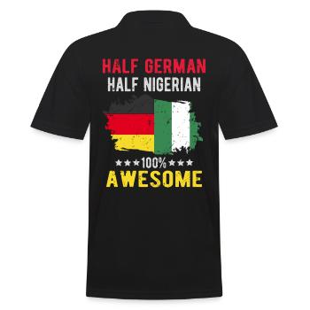 Half German half Nigerian - Men's Polo Shirt - black - Back - Kai (181cm)